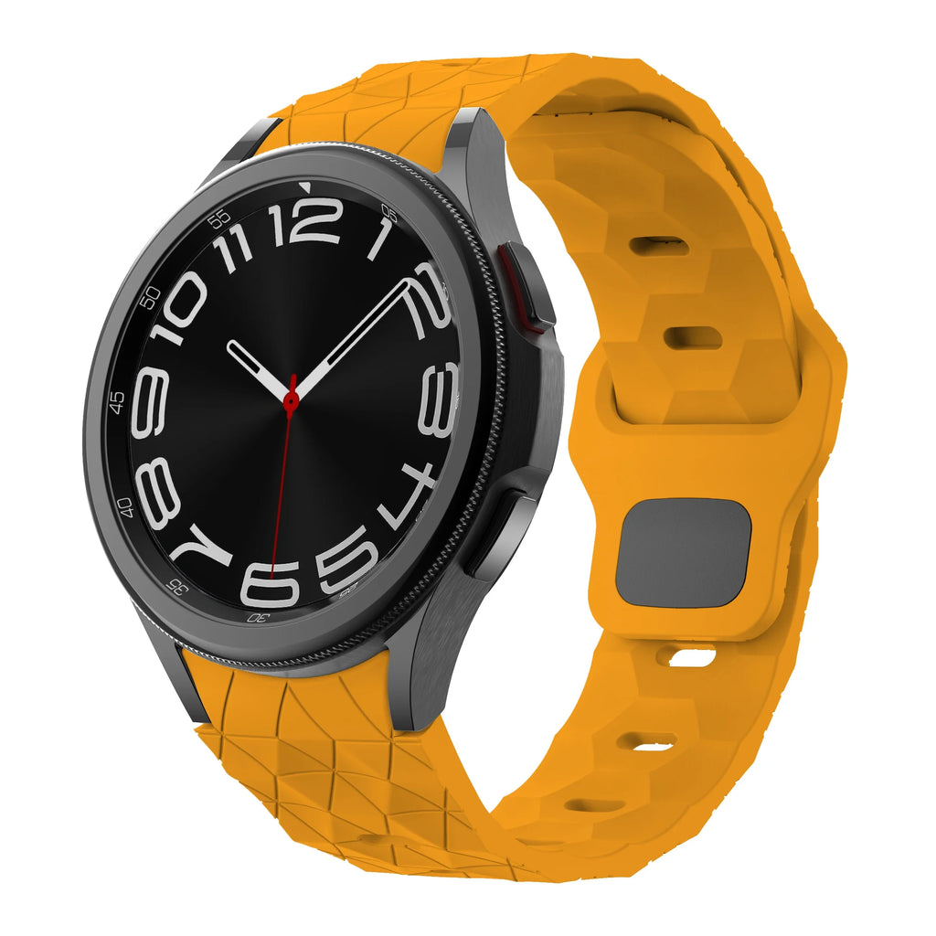Silicone Strap for Samsung Galaxy Watch 7 6 5 4 40mm 44mm Football Pattern Bracelet Wristband for Watch 6-4 Classic 47mm 46mm