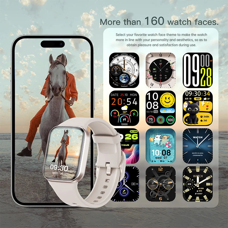 Original Sport Wrist Smartwatch Bluetooth Call Luxury Ladies Fitness Waterproof Smart Watches for Man Woman iOS Android 2026 New
