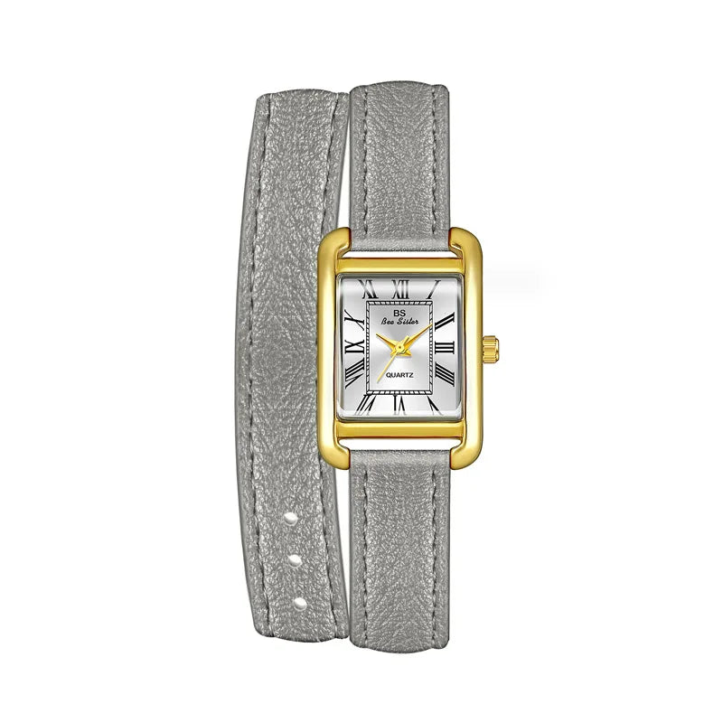 Women's Watch Elegant Retro Small Square Watch High Quality Leather Strap Waterproof Wristwatch Gift For Girlfriend