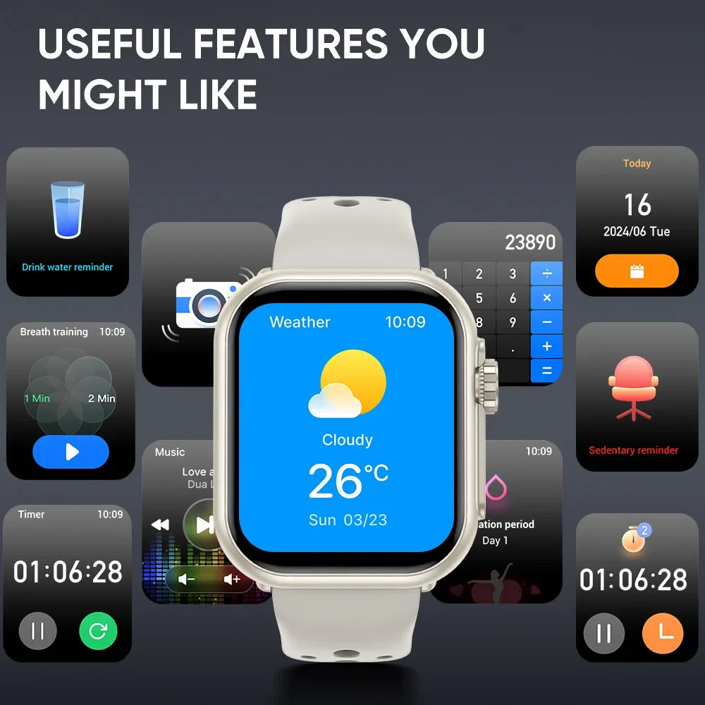Electronics Smartwatch Fitness Tracker Heart Rate Monitor Waterproof 1000mAh Sport Smart Watches for Man Woman Andoird IOS 2026