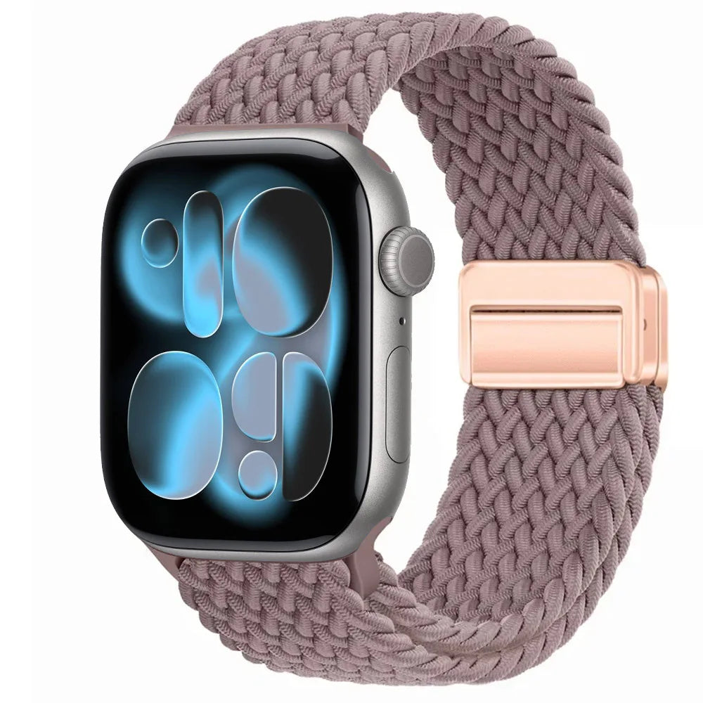 Nylon Loop Strap for Apple Watch 11 10 9 8 7 46mm 42mm 45mm 41mm Ultra 3 2 1 49mm Magnetic Braided  IWatch 6 5 4 SE3 Accessories