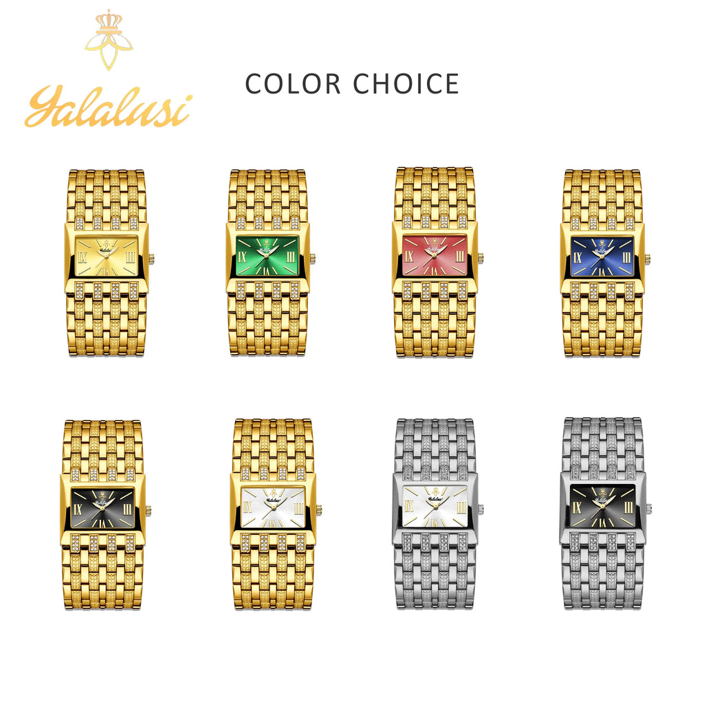 YaLaLuSi Brand: Fashionable Women's Waterproof Quartz Bracelet Watches – Luxury Gold Watches for Gifts reloj mujer Ladies