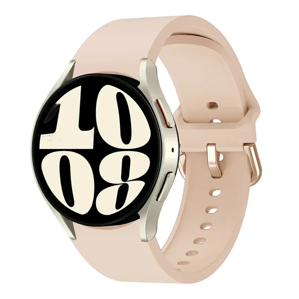 New Official Silicone Strap For Samsung Galaxy Watch 6 4 Classic 47mm 46mm 43/42mm Watchband Galaxy Watch 7 6 5 4 40mm 44mm Belt