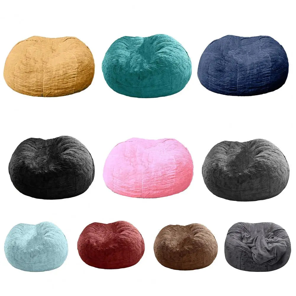 Useful Sofa Bean Bag Flexible Bean Bag Cover Anti-fading Indoor Oversized Bean Bag Chair Cover  Dust-proof