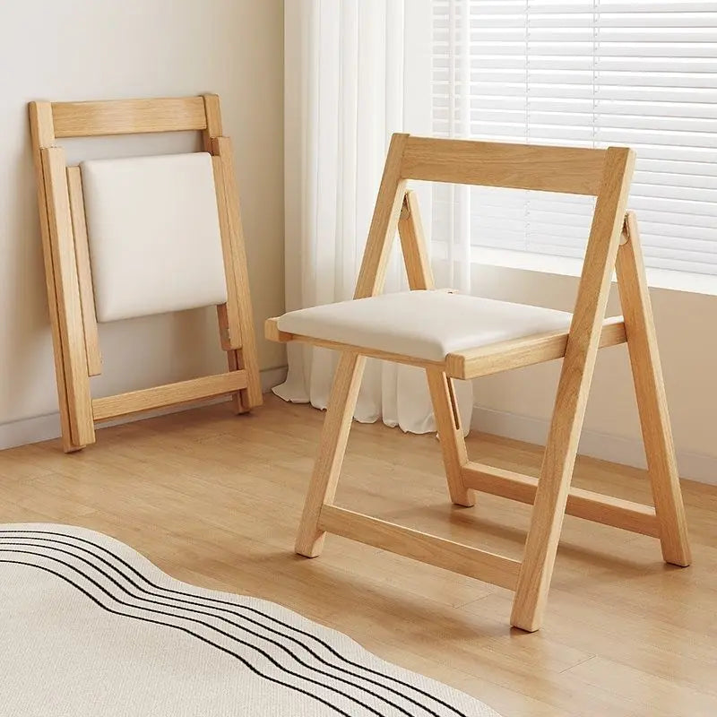 Nordic Solid wood chair negotiation restaurant dining back study simple home garden lounge chair furniture foldable stool