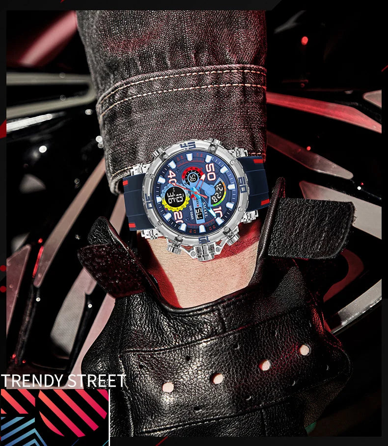 Military Watches Men Watch 2025 New 50M Waterproof Wristwatch Stopwatch Alarm LED Light Digital Watches 8136 Men's Sports Watch