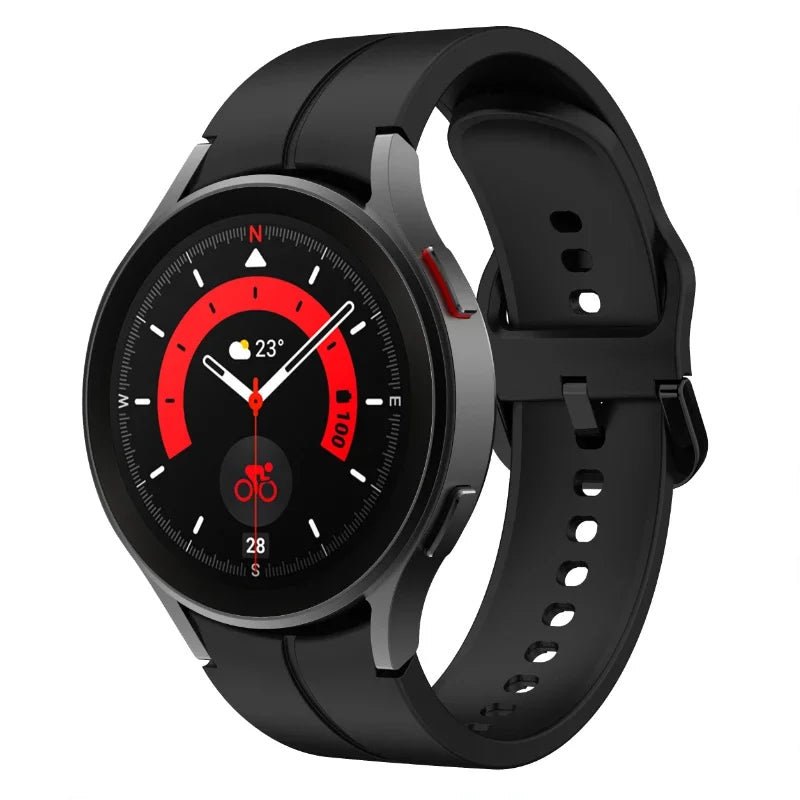 20mm Silicone Strap for Samsung Galaxy Watch 7 6 5 40mm 44mm 5 Pro 45mm Bracelet for Watch 4 6 Classic 46mm 42mm 43mm 47mm Band