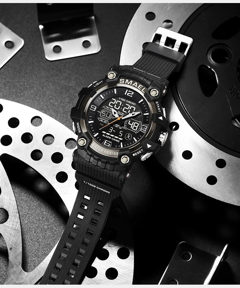 SMAEL Watch Men Sport Alarm Clock For Men 50M Waterproof Wristwatches 8089 Original Brand Men's Wristwatch Quartz Sports Watches