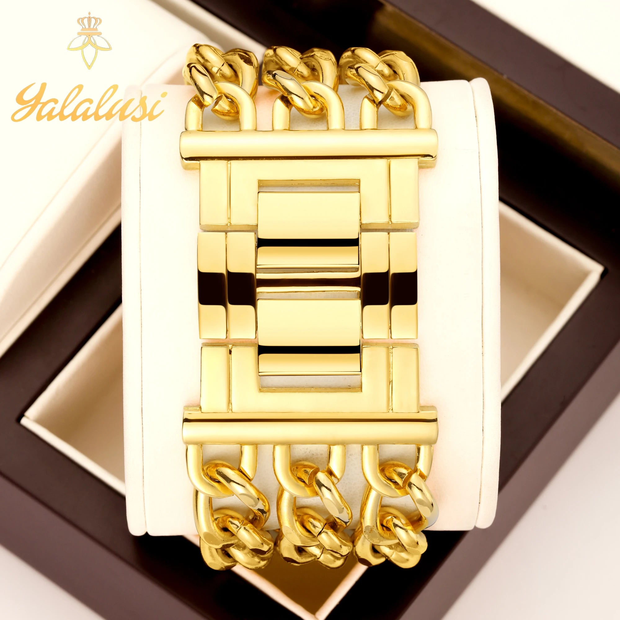 YaLaLuSi Men's Large-Dial Waterproof Quartz Watch: A Luxurious Skeleton Bracelet Watch Gift reloj mujer Boys