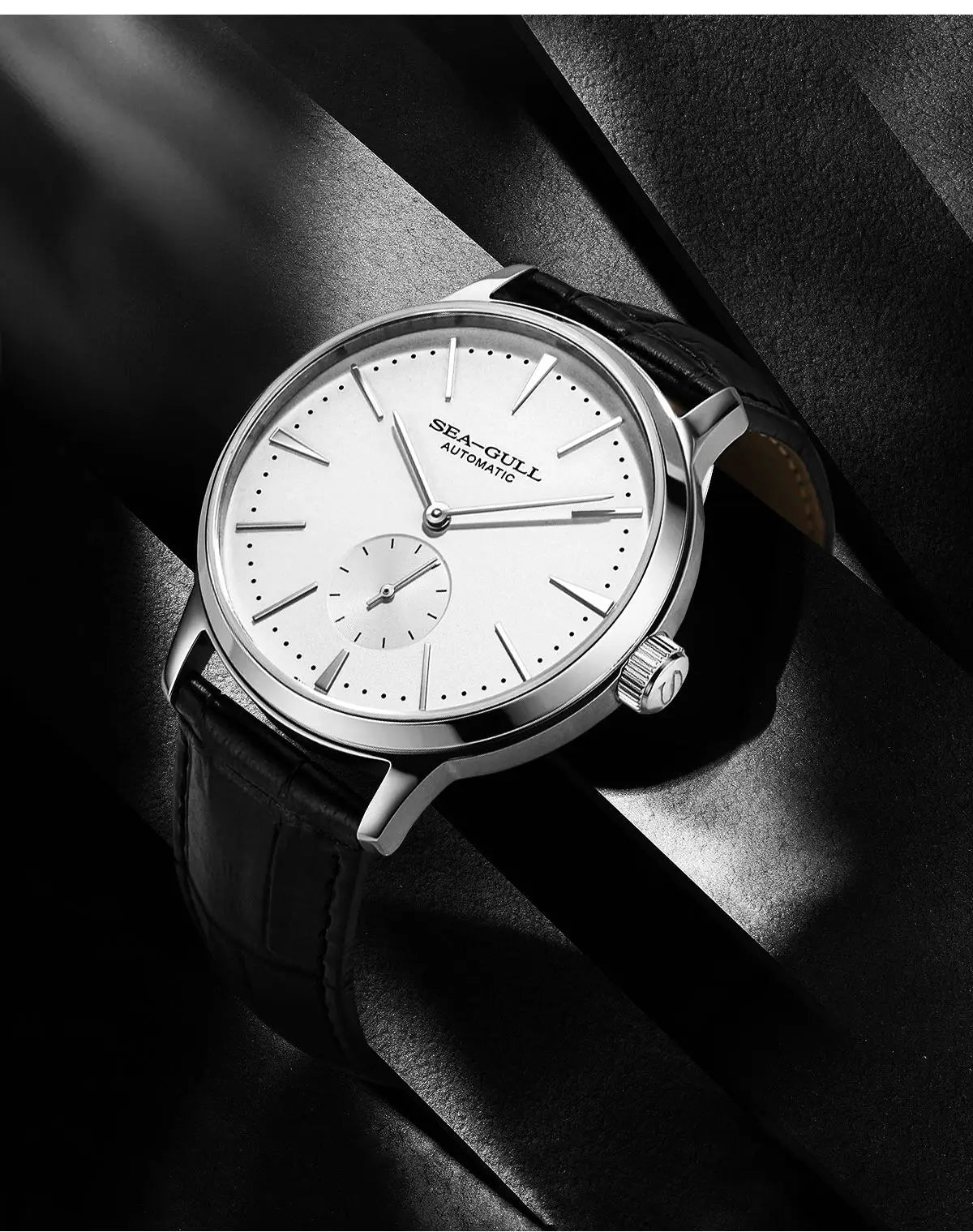 2025 Seagull Business Watch Men's Mechanical Wristwatches 50m Waterproof Leather Valentine Male Watches relogio masculino 6075