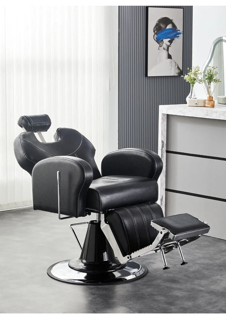 AOLIVIYA Modern Minimalist Commercial Barber Shop Chair With Adjustable Swivel Hair Styling Salon Furniture Backrest For Profess