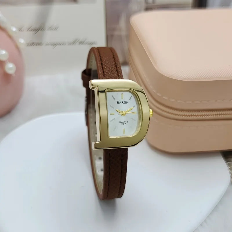 Top Brand Women's D-style Dial Watch Fashion Ladies Leather Belt Wristwatch for Women Gifts Reloj Mujer Dropshipping