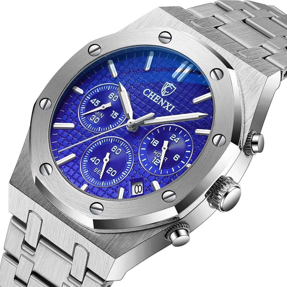 CHENXI  Multifunctional Men's Watches Luxury Brand Calendar Luminous  Waterproof Men Wristwatch High Quality Quartz male Watch