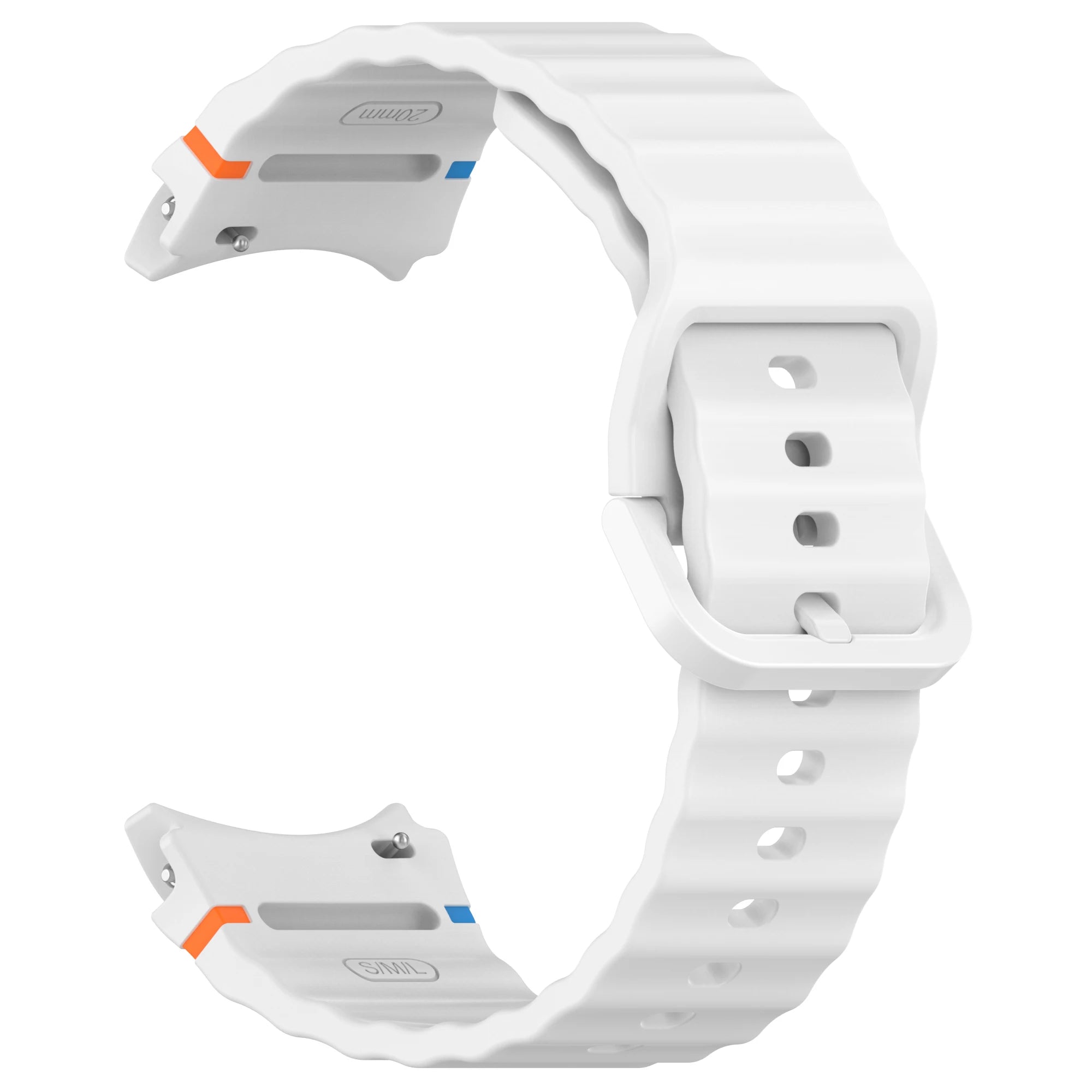 Official Silicone Strap for Samsung Galaxy Watch 7/FE/6/5/4 44mm 40mm 5 Pro Wave Bracelet for Watch 6 4 Classic 46mm 42mm Band