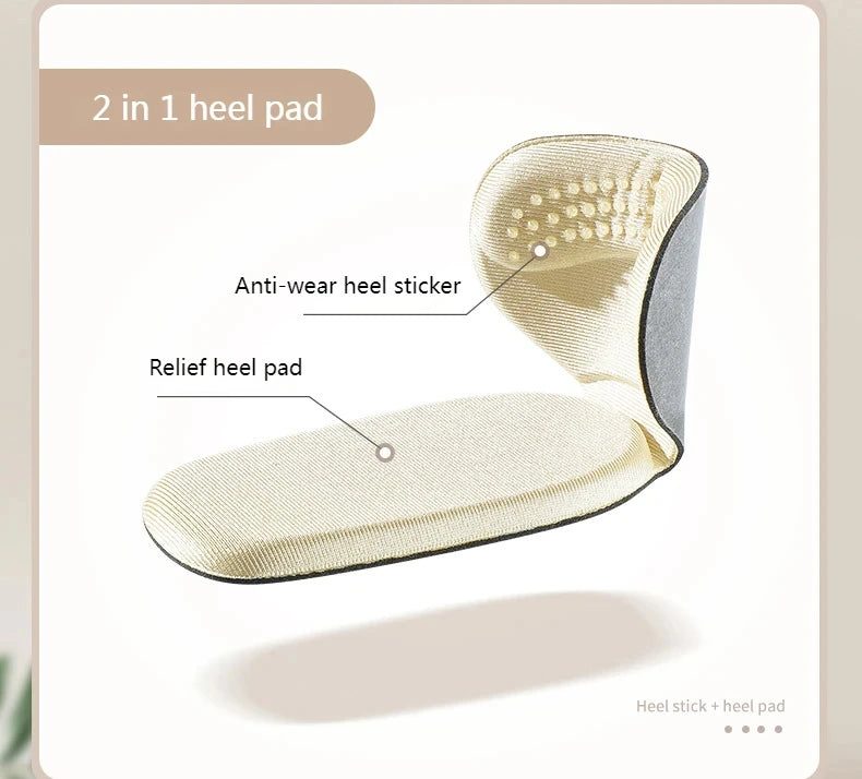 NewT-Shape Foam Heel Stickers Heel Protectors High Heel Insoles Flat Heel Insoles Shoe Adjusters Women's Half Insoles 2pcs/4pcs
