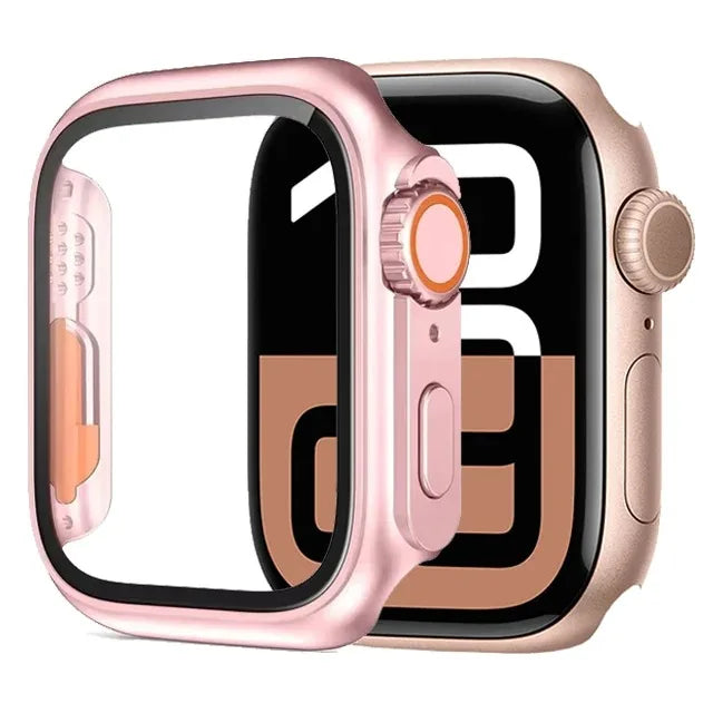 Glass+Cover for Apple Watch 4/5/6/SE3 40mm 44mm 7/8/9 41 45mm Screen Protector Change Ultra Bumper iWatch Series 10/11 42mm 46mm