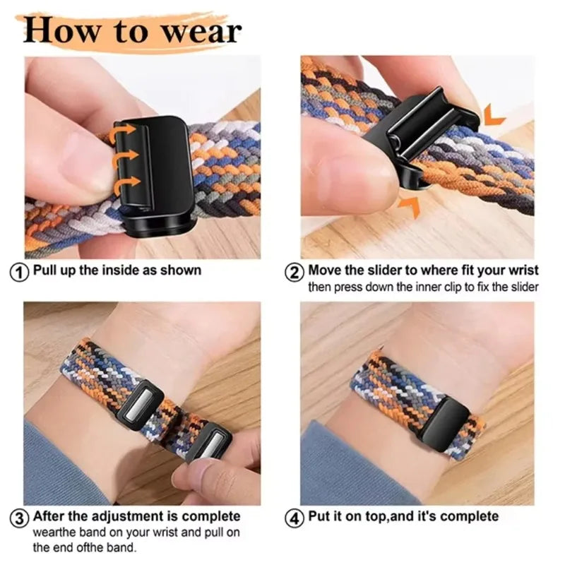 Official Nylon Loop Strap For Huawei Band 11/11 Pro Fashion Magnetic Buckle Braided Wristband For Huawei Band 8/9/10 Accessories