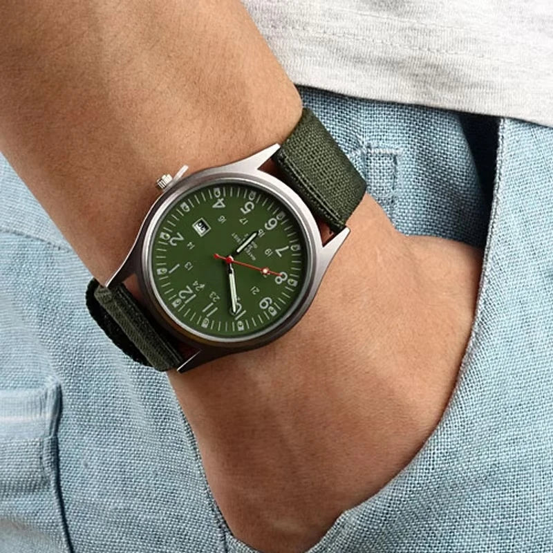 Luminous Men Sport Military Watch Shock Resistant Wristwatches Simple Nylon Band Male Army Wrist Watch Quartz Relogio Masculino