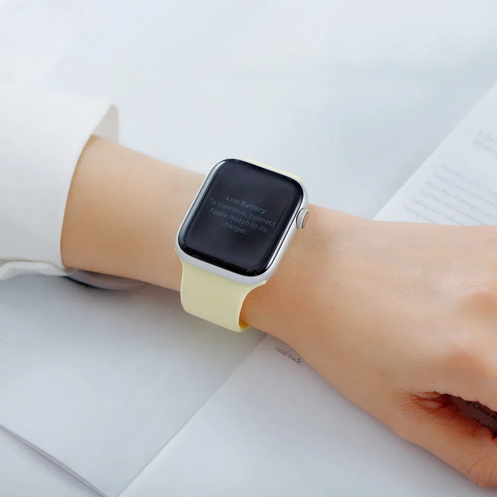 Sports Silicone Strap For Apple Watch Band Ultra 49mm 46mm 45mm 44mm 42mm 41mm 40mm Watchband for iWatch 11 10 9 8 7 6 5 4 SE