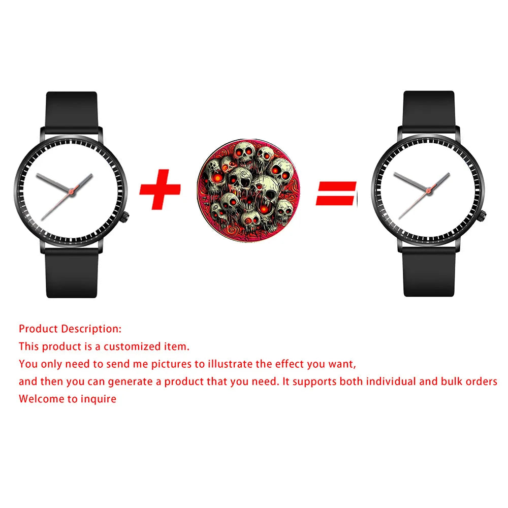 Quartz custom personalized design picture watch women's printed photo watch brand your custom standard silicone watch