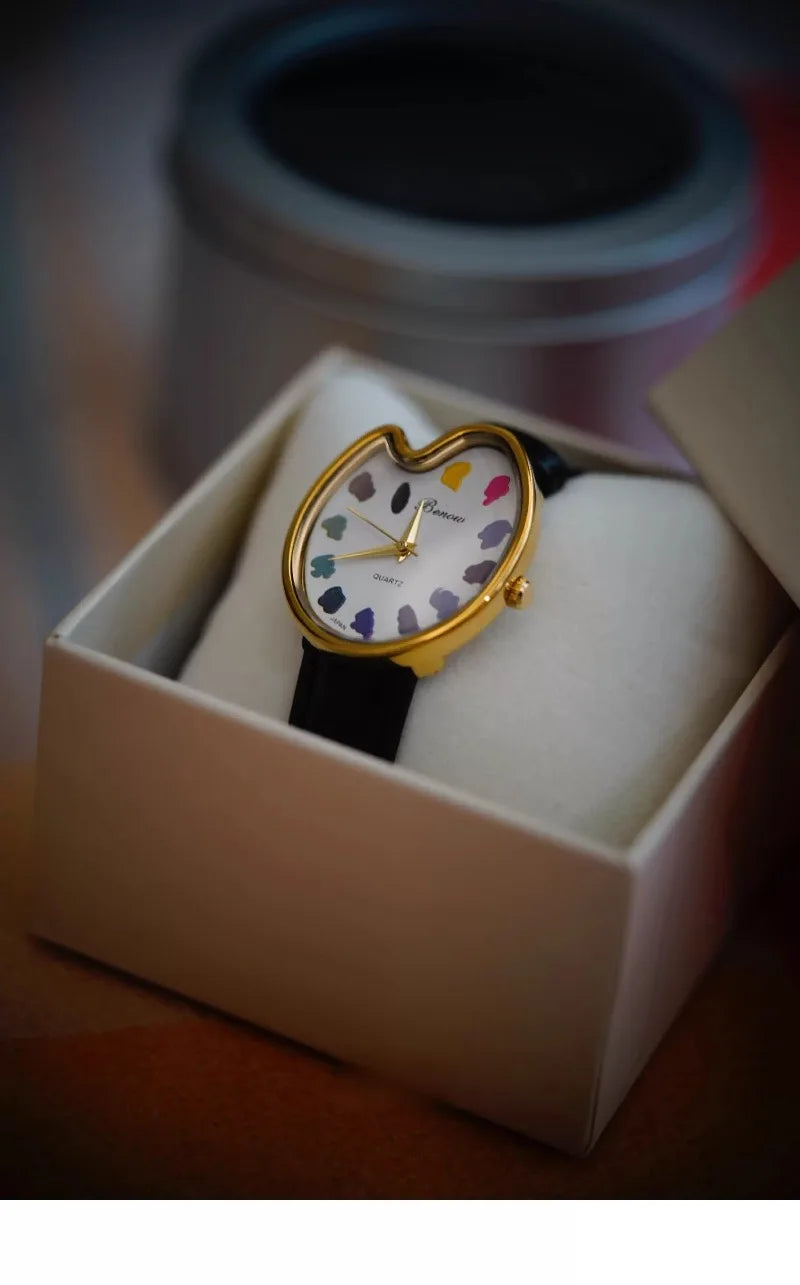 2026 Hot Sale Retro Niche Art sketching board Design Leather Quartz Square Exquisite and Versatile Pointer Watch 29mm