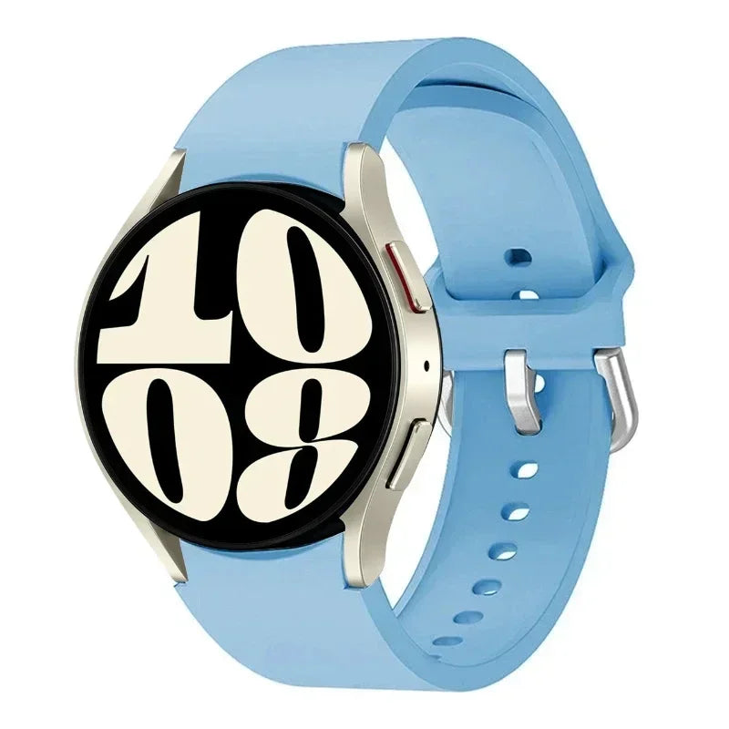 New Official Silicone Strap For Samsung Galaxy Watch 6 4 Classic 47mm 46mm 43/42mm Watchband Galaxy Watch 7 6 5 4 40mm 44mm Belt
