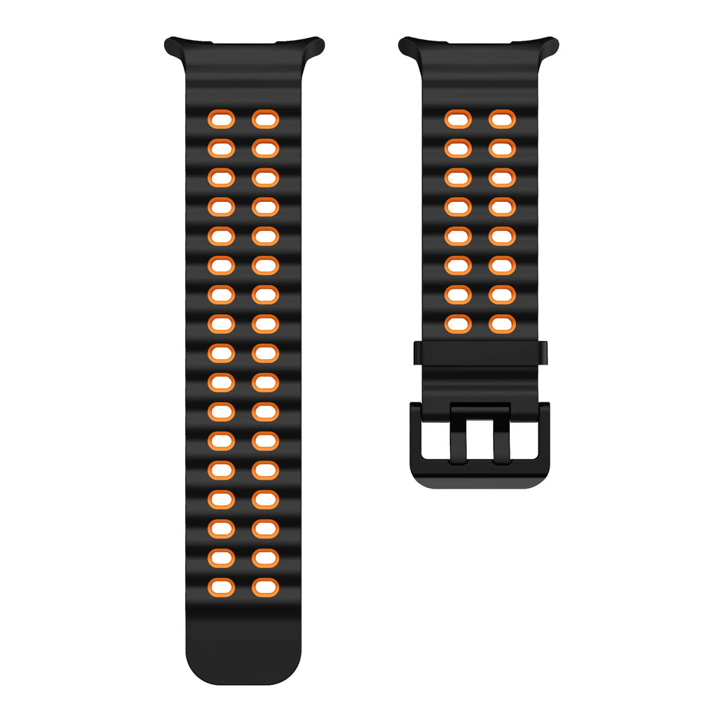 Two-color Silicone Strap for Samsung Galaxy Watch Ultra 47mm Ocean Original Official Wristband Galaxy Watch 8-7 Ultra 47mm Belt