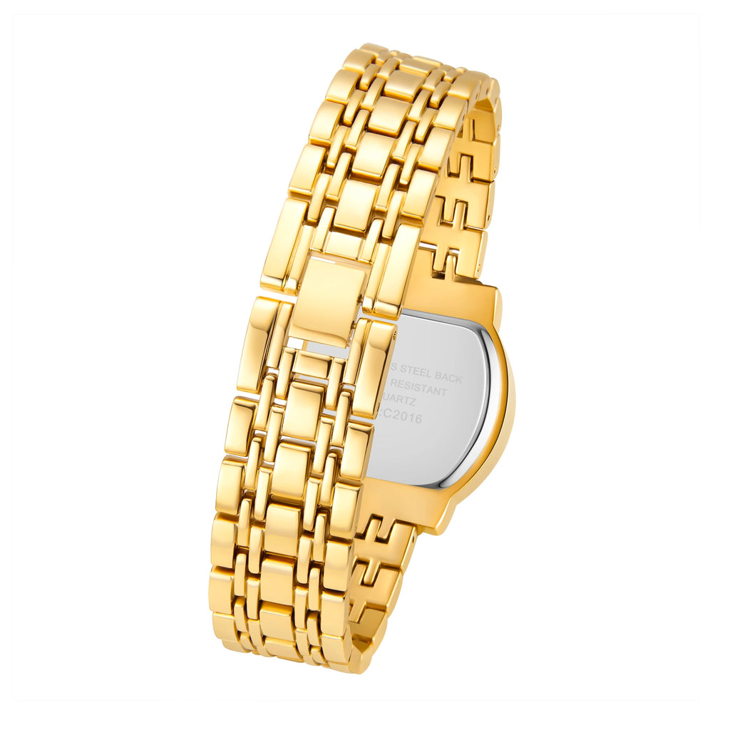 YaLaLuSi Women's Luxury Diamond-Set Asymmetrical Dial Bracelet Watch, Water-Resistant Quartz Watch reloj mujer watch for ladies