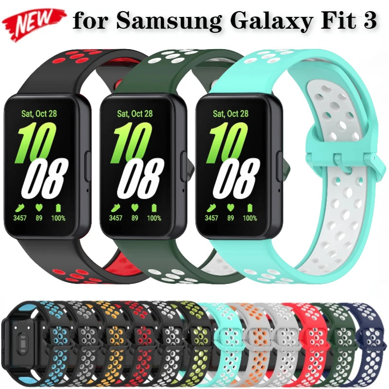 Silicone Strap for Samsung Galaxy Fit 3 Band Smartwatch Sport Bracelet Wristband Samsung Galaxy Fit 3 Belt Correa Replacement