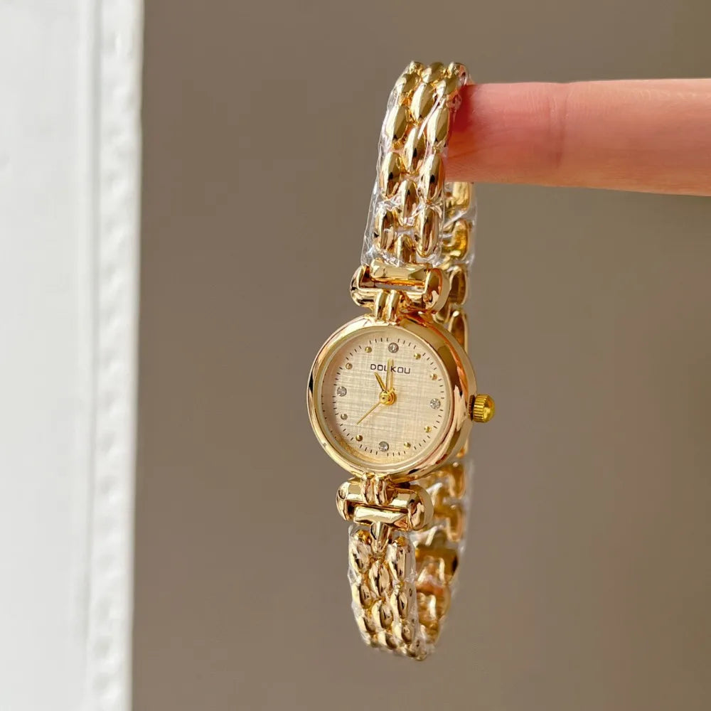 Brand Women Watch Luxury Small Dial Gold Watch Fashion Bracelet Quartz Wristwatches Dropshipping Clock Gift Relojes Para Mujer
