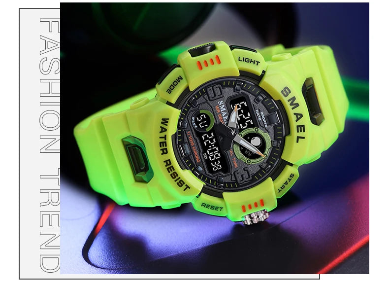 SMAEL Sport Watches Digital Watch LED 50m Waterproof Military Wristwatch Male Clocks 8063 Mens Watches  Stopwatches Alarm Clock