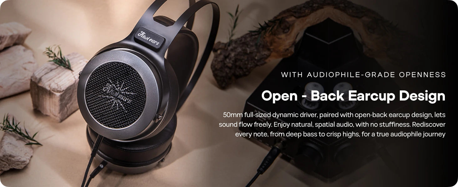 Linsoul Kiwi Ears Altruva Hi-Fi 50mm Dynamic Driver Headphones Open-Back Design Headphones with Premium Design
