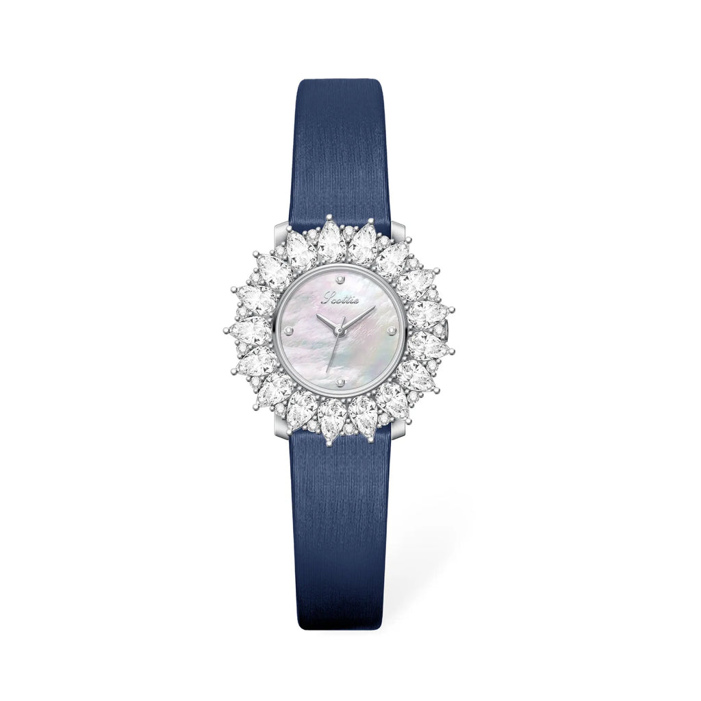Women Watches for Girls Wrist Quartz Watch Sliver Gold Flower Diamond Orologio Ladies Vintage Wristwatch Stainless Steel Clock