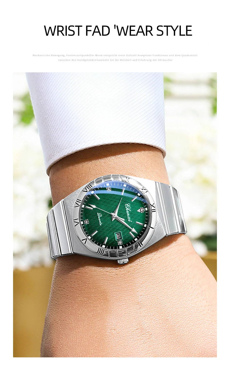 Top Brand Luxury Watches For Men Fashion Luminous Calendar Men's Watch CHENXI Waterproof Stainless Steel Quartz Wristwatch New