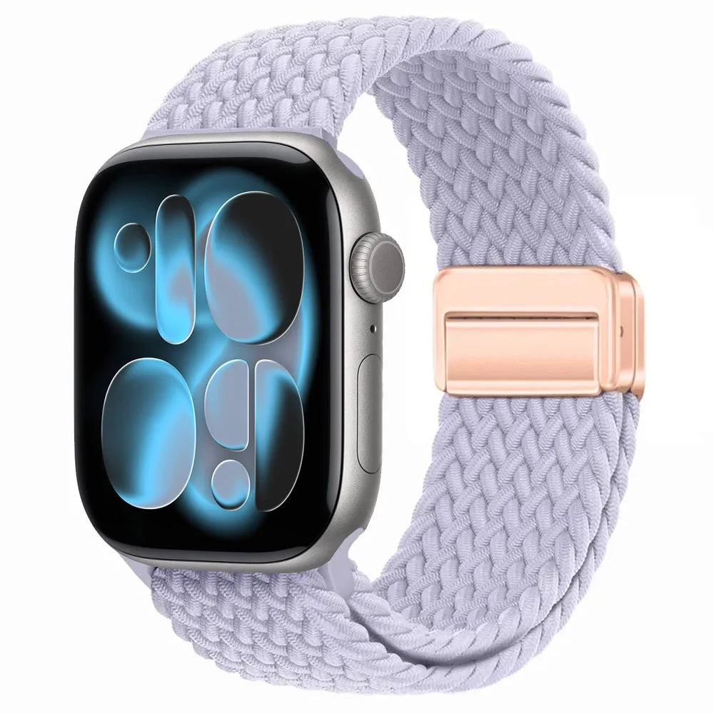 Nylon Loop Strap for Apple Watch 11 10 9 8 7 46mm 42mm 45mm 41mm Ultra 3 2 1 49mm Magnetic Braided  IWatch 6 5 4 SE3 Accessories