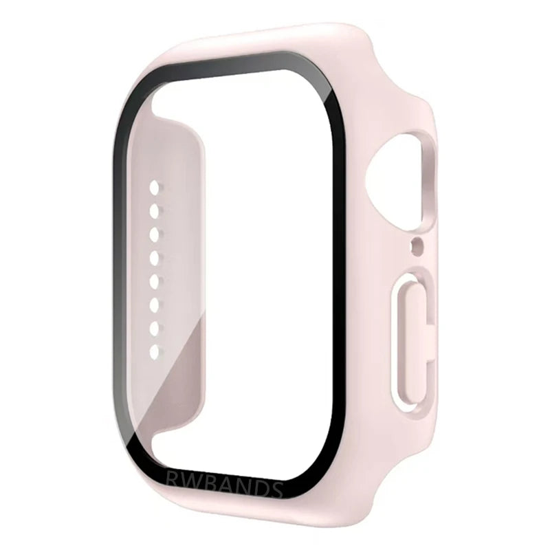 Glass+Cover For Apple Watch 46mm 44mm 40mm 49mm 41mm 45mm 42mm Accessorie Screen Protector iwatch series Ultra 11 10 9 SE 8 7 6