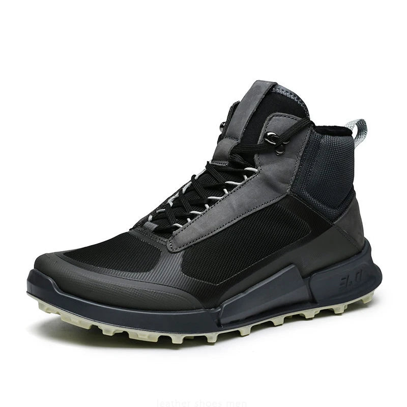 Trendy High Top Running Shoes Men Luxury Original Waterproof Sneaker Non Slip Outdoor Hiking Climbing Trekking Boots Patchwork
