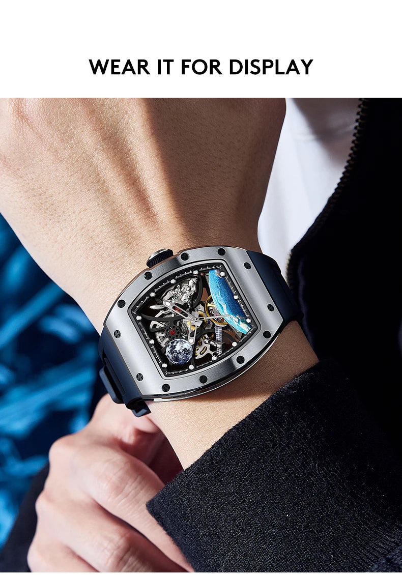 2025 Automatic Movement Mechanical Wrist Watches Men Hollow Design Waterproof Watch High Quality Custom Logo Automatic Watches