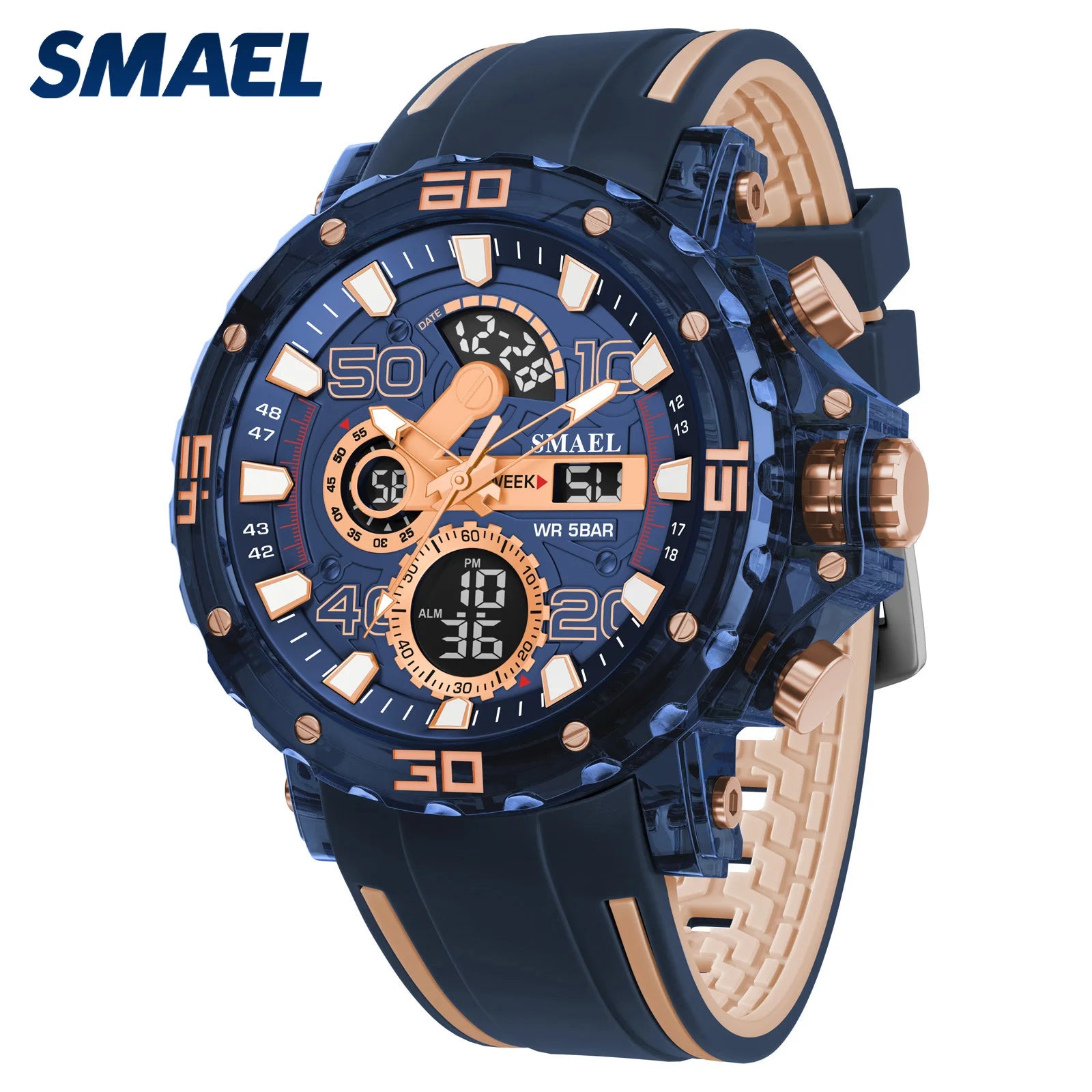 Military Watches Men Watch 2025 New 50M Waterproof Wristwatch Stopwatch Alarm LED Light Digital Watches 8136 Men's Sports Watch