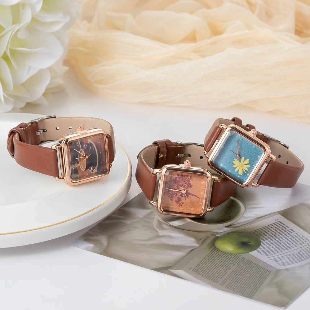 Customized Personalized Pattern Watch Unisex Printed Photo Campus Punk Cool Style Customized Wristwatch Holiday Memorial Gift