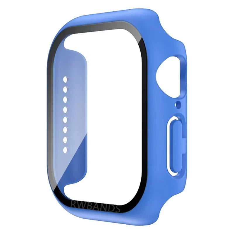 Glass+Cover For Apple Watch 46mm 44mm 40mm 49mm 41mm 45mm 42mm Accessorie Screen Protector iwatch series Ultra 11 10 9 SE 8 7 6