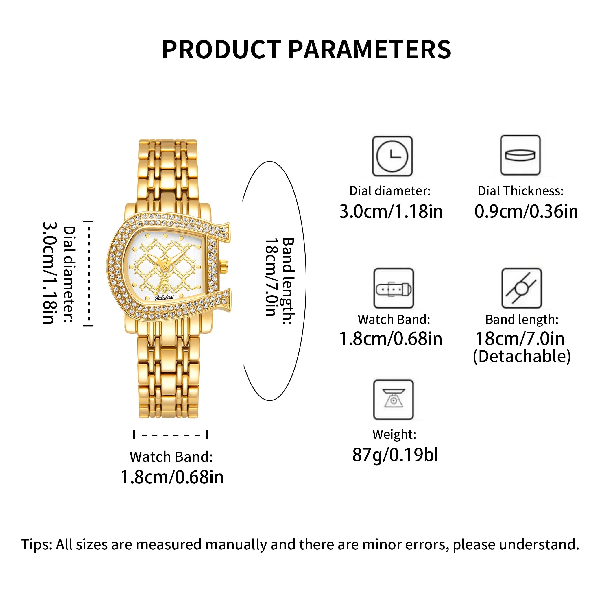YaLaLuSi Women's Luxury Diamond-Set Asymmetrical Dial Bracelet Watch, Water-Resistant Quartz Watch reloj mujer watch for ladies