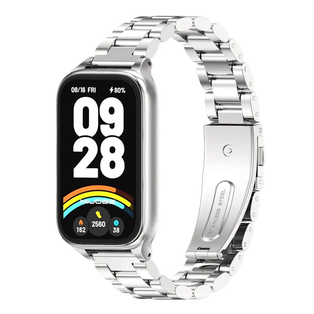 Metal Strap For Mi Band 9 Active Bracelet Wristband for Xiaomi Smart Band 8 Active Watchband Mi 8 Active Stainless Steel Strap
