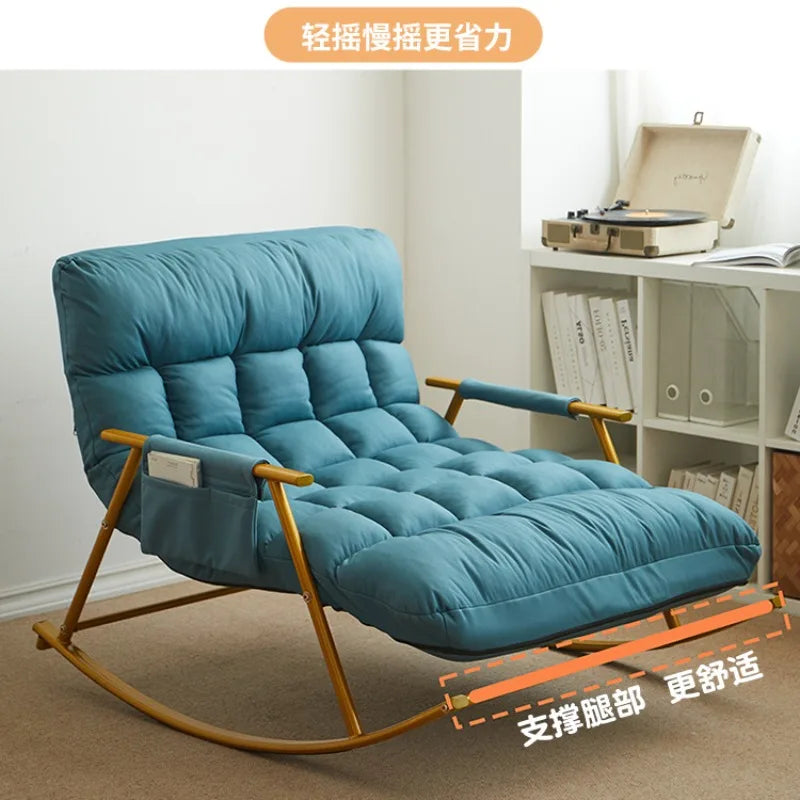 Nordic Creative Lazy Rocking Chair Modern Luxury Balcony Living Room Recliner Bedroom Leisure Home Furniture Sillas Rosas FYRC
