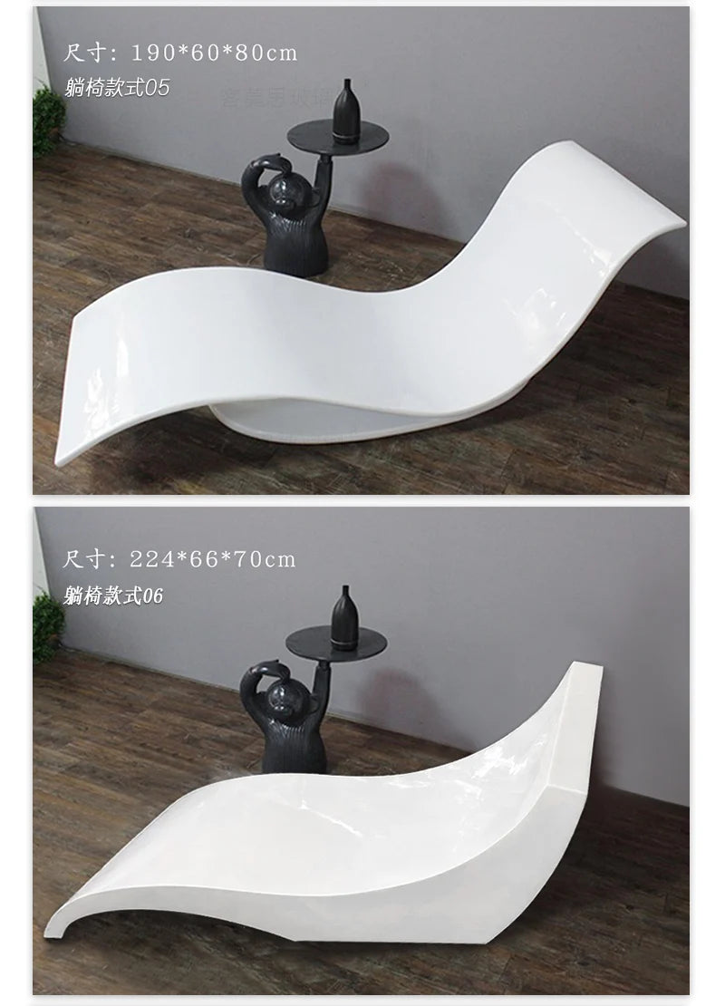 Leisure Beach Chair Hotel Swimming Pool Recliner Special-Shaped Rubber Clothing Water-Soaking Chair Courtyard Sun-Proof Chair