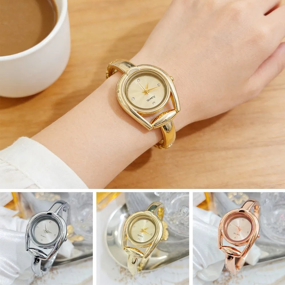 Creative Open Design Quartz Watch Elegant Gift Bracelet Watch Luxury Wristwatch