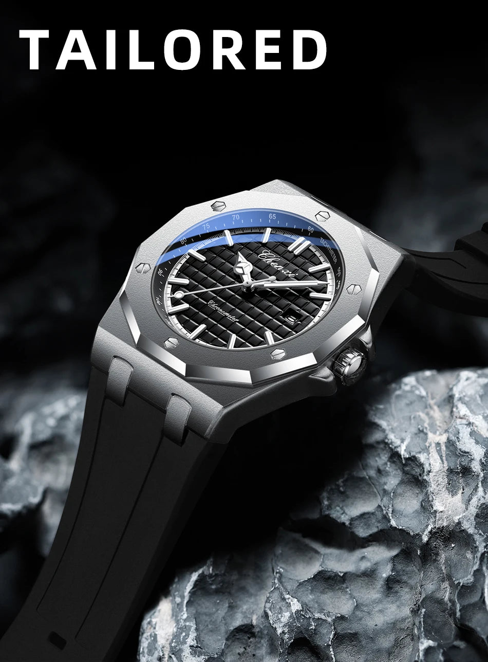 Mens Watches Top Brand Luxury Quartz Calendar Casual Watch Fashion Silicone Waterproof Luminous Wristwatch For Man