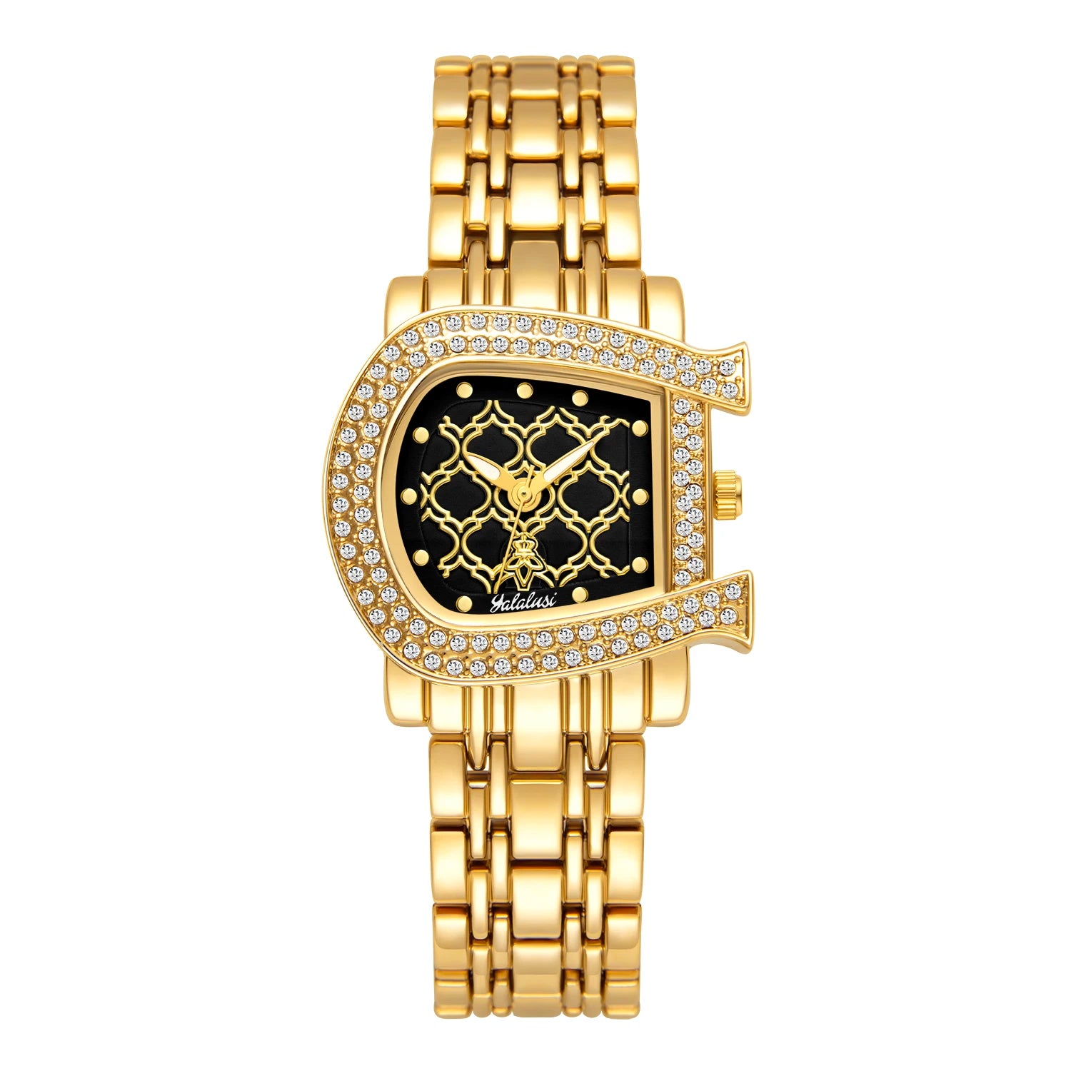 YaLaLuSi Women's Luxury Diamond-Set Asymmetrical Dial Bracelet Watch, Water-Resistant Quartz Watch reloj mujer watch for ladies
