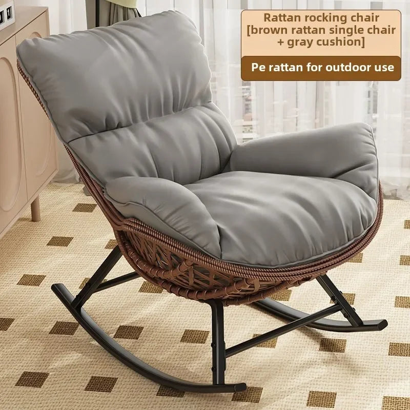 Swinging Lounge Chair,home Balcony,lounge Chair, Anti Vine Woven Lobster Chair, Single Living Room, Adult Outdoor,rocking Chairs