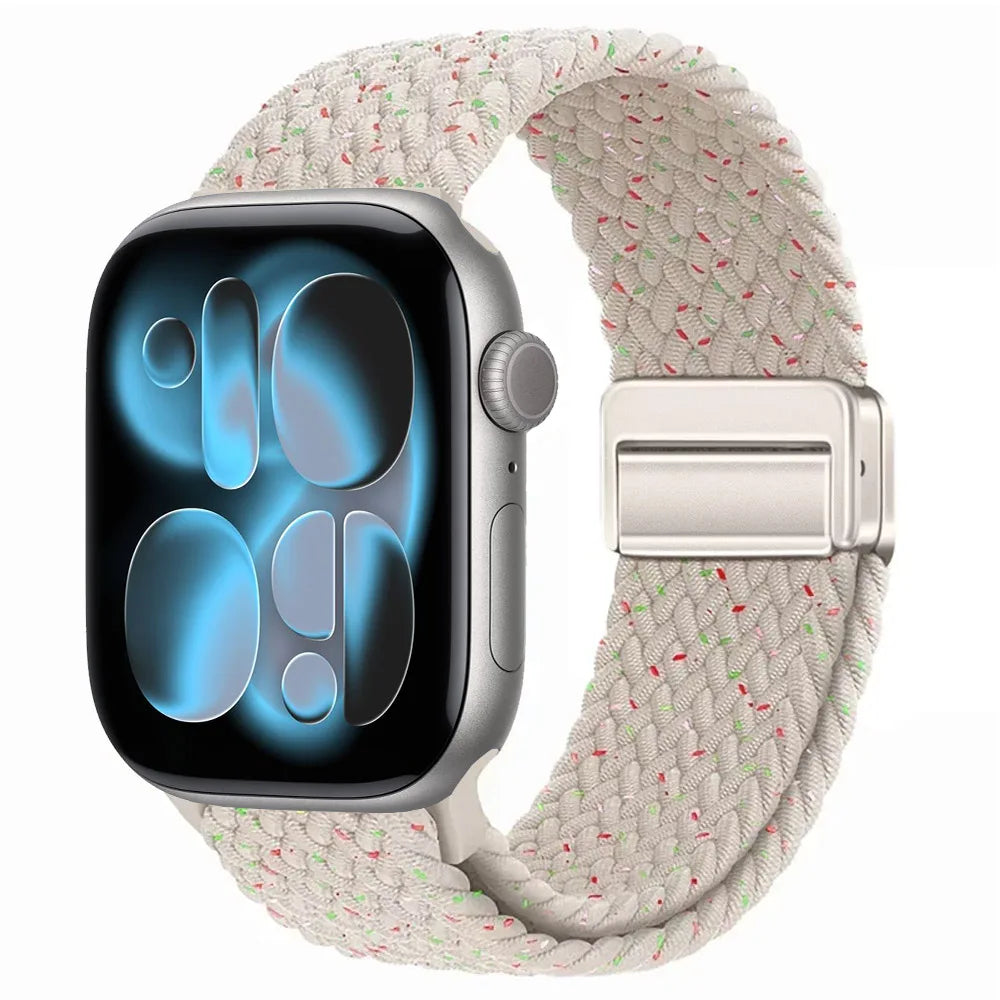 Nylon Loop Strap for Apple Watch 11 10 9 8 7 46mm 42mm 45mm 41mm Ultra 3 2 1 49mm Magnetic Braided  IWatch 6 5 4 SE3 Accessories